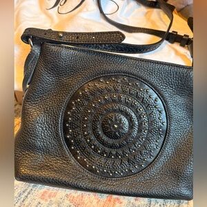 Brighton Black Crossbody Bag with Studded Design